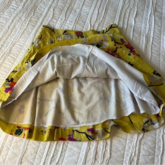 2/$30 Old Navy Floral Skirt Yellow 100% Cotton SZ 6 - Picture 8 of 13